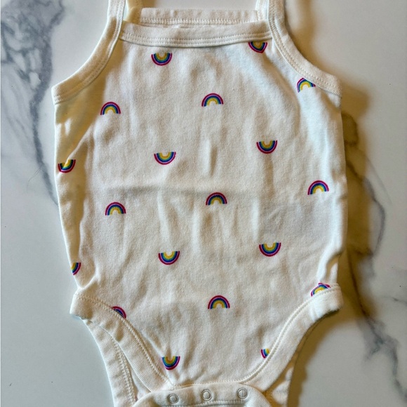 Baby Rainbow and Blue Ruffle Tank Bodysuits Set - Picture 4 of 5